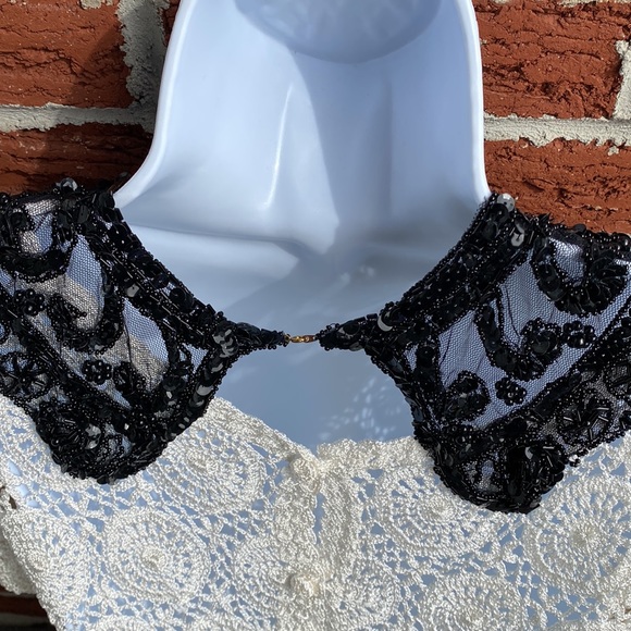 Beaded Lace Collar/Necklace Vintage - Picture 5 of 7